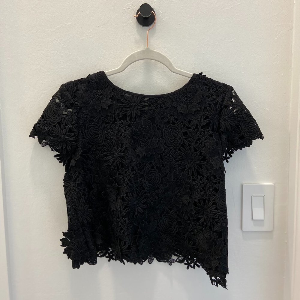 Milly Black Floral Top